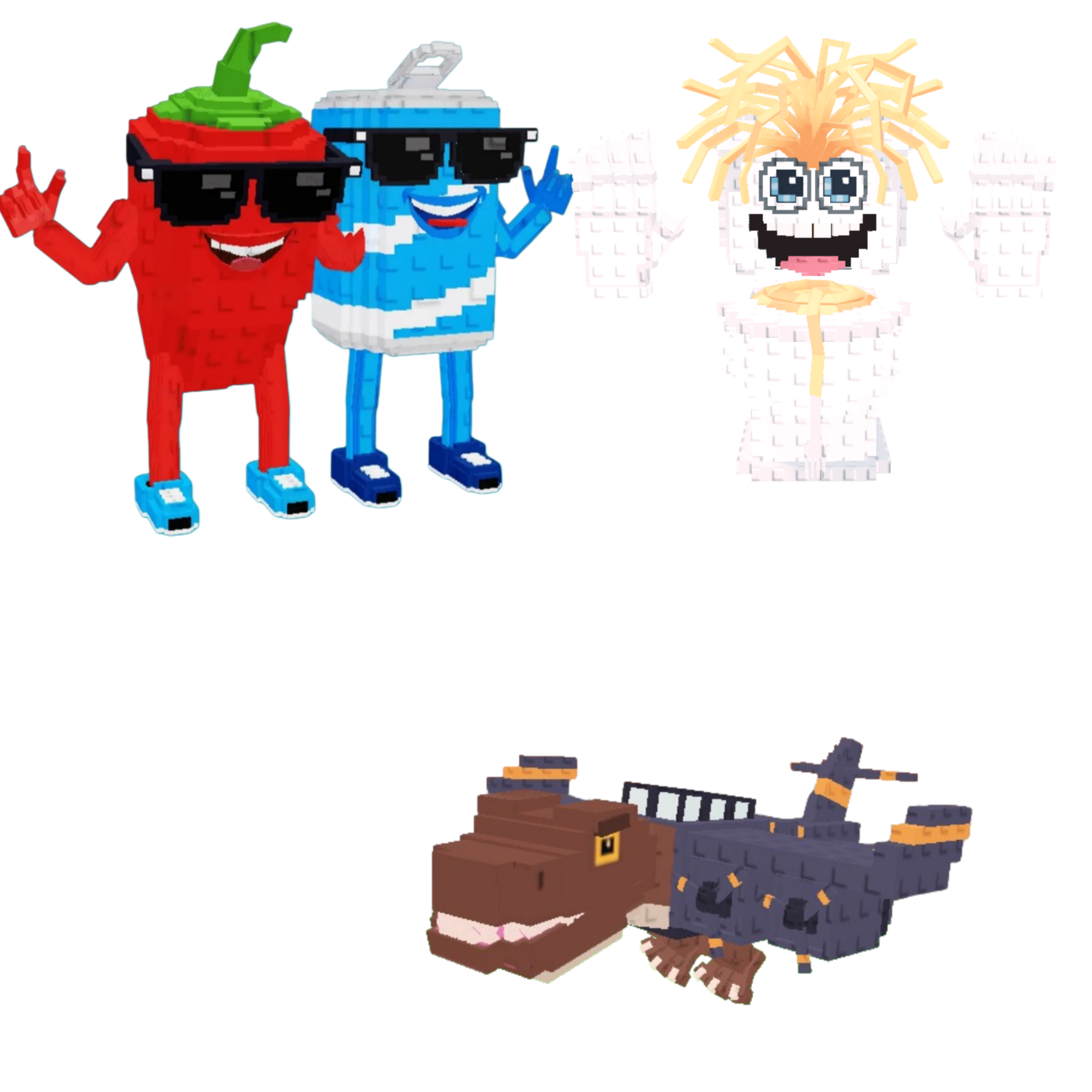 [BUNDLE] - 🚝 1x Swaggy Bros 🚝 1x Spaghetti Tualetti 🚝 1x Nuclearo Dinossauro