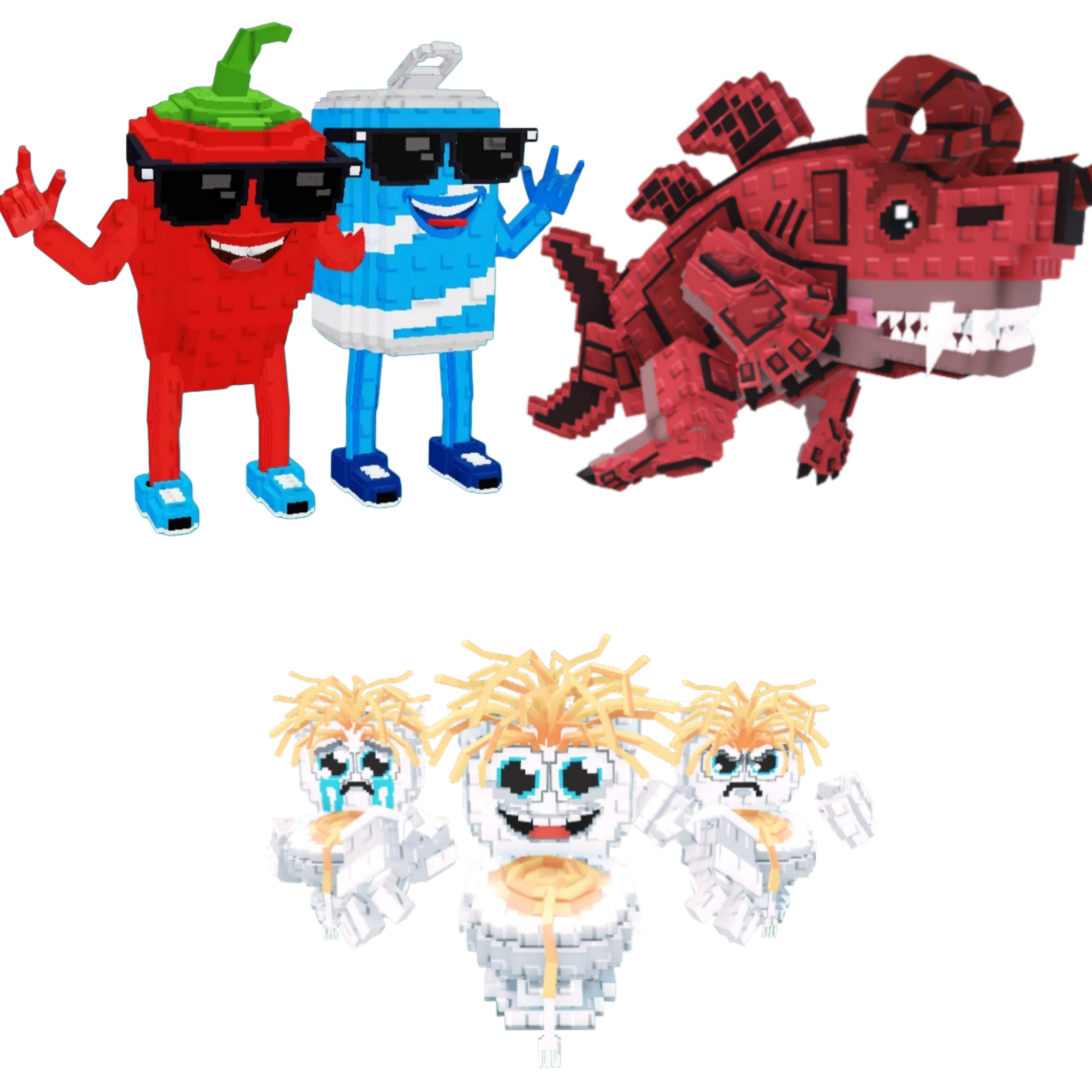 [BUNDLE] - 🏎️ 1x Swaggy Bros 🏎️ 1x Eviledon 🏎️ 1x Los Spaghettis