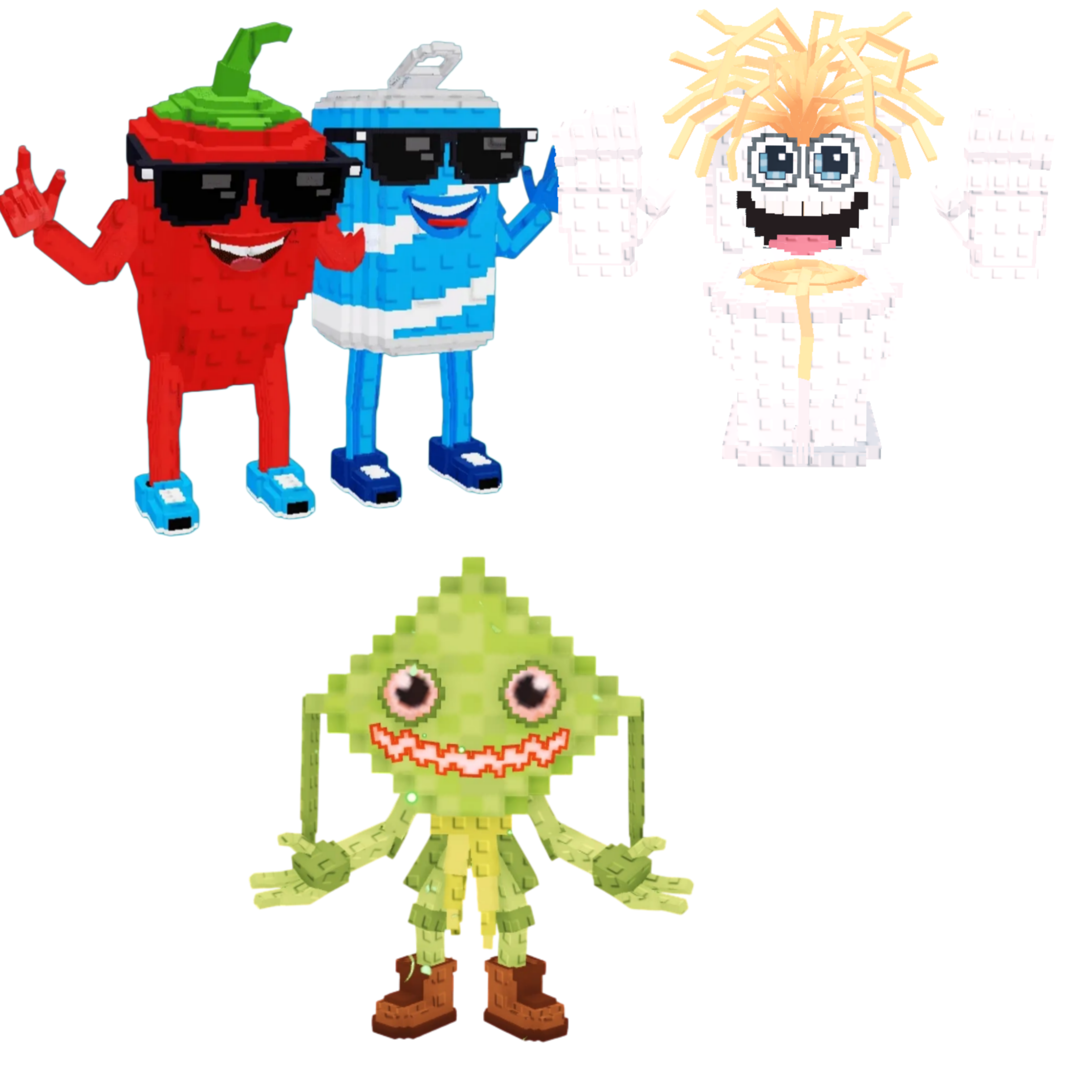 [BUNDLE] - 🚟 1x Swaggy Bros 🚟 1x Spaghetti Tualetti 🚟 1x Ketupat Kepat