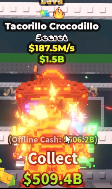 🔥 [LAVA] Tacorillo Crocodillo 187.5M/s | Steal a Brainrot | 🚀Instant Fast Delivery🚀 *bP3