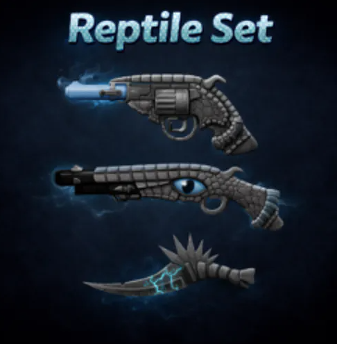 REPTILE SET (REVOLVER, DOUBLE BARREL, KNIFE) - DA HOOD