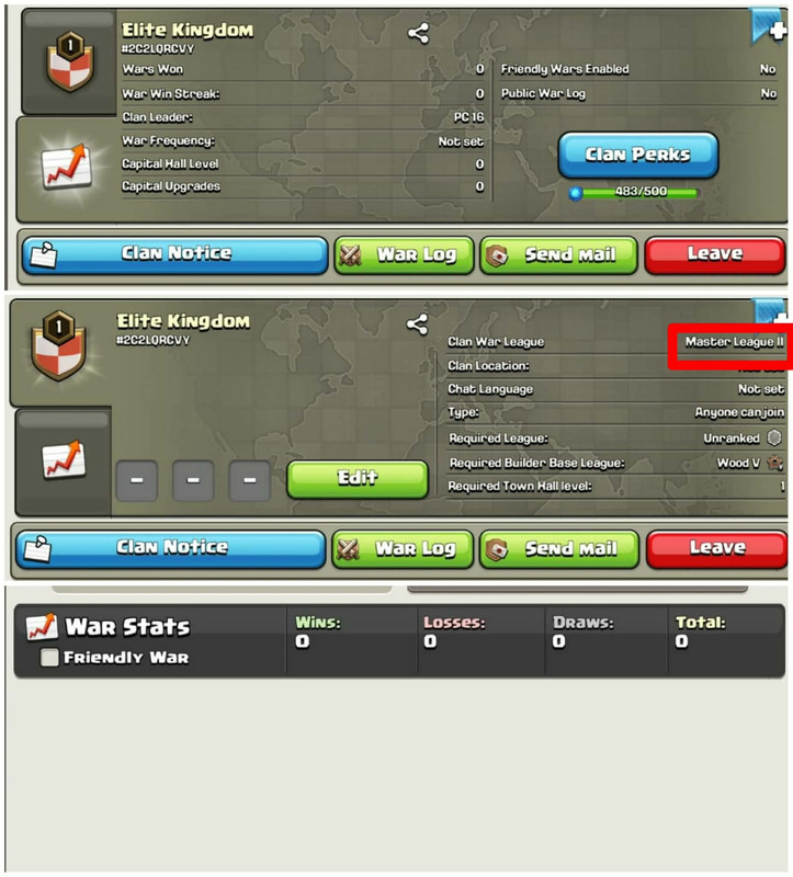 [Master League 2]➤➤Clan Name:Elite Kingdom➤➤Perfect English Name➤➤Level-1