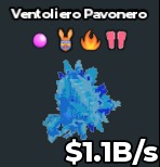 BS6114 Diamond Ventoliero Pavonero 1.1B/s