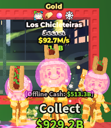 92.7M/s ⭐ Gold Los Chicleteiras - 4 Traits Secret | Steal A Brainrot ⚡ FAST DELIVERY⚡