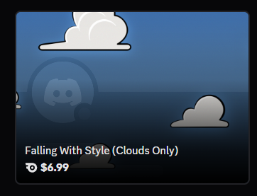 Falling with Style (Clouds Only) profile effect | 🔥Cheap Decoration $6.99