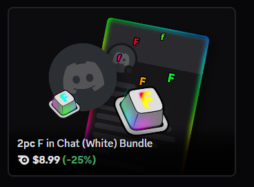 F in Chat (White) Bundle bundle | 🔥Cheap Decoration $8.99