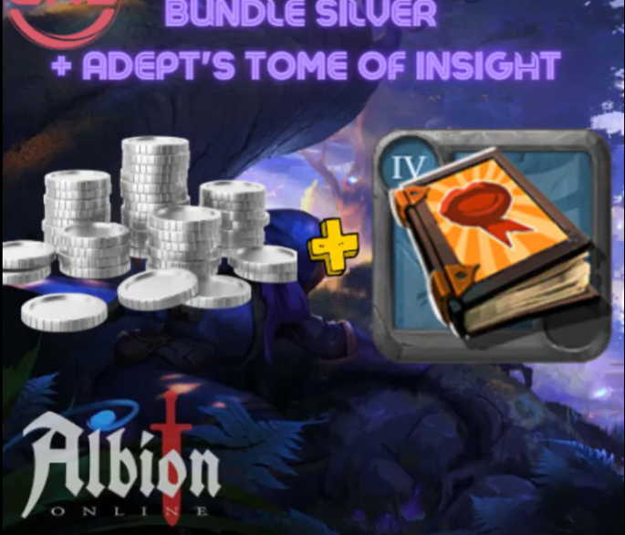 Bundle 5 Million Silver & 100 Adept's Tomes of Insight (T4)