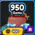 950 Gems ( 400 R )