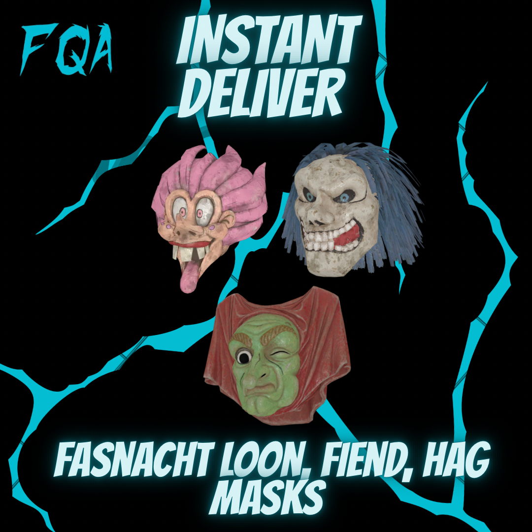 [ PC ] Fasnacht Masks: Loon, Fiend, Hag (instant delivery)