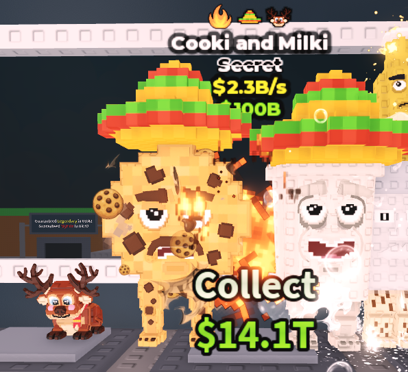 🍔NO TACO🍔 GOLD Cooki And Milki 💵 2.3B/s 💵 Fire + Sombrero + Galactic Traits ⭐ YOU GET THE ONE IN PICTURE ✅ 500+ Orders ✅ TOP SELLER ✅ GamerTagz
