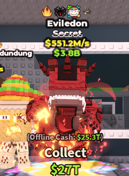 🍔NO TACO🍔 Eviledon 💵 551.2M/s 💵 Fire + Spider + Paint + Explosive Traits ⭐ YOU GET THE ONE IN PICTURE ✅ 500+ Orders ✅ TOP SELLER ✅ GamerTagz
