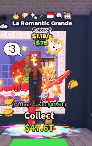 La Romantic Grande 💵 1.1B/s 💵 Fire + Taco + Comet Struck + Explosive + Indonesia + :3 + Paint Traits ⭐ YOU GET THE ONE IN PICTURE ✅ 500+ Orders ✅ TOP SELLER ✅ GamerTagz