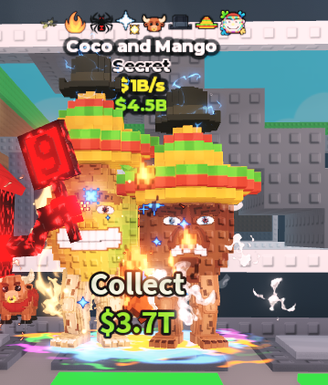 🍔NO TACO🍔 Coco And Mango 💵 1B/s 💵 Explosive + Fire + Spider + Comet Struck + Glitched + Sombrero + Matteo Hat + Paint Traits ⭐ YOU GET THE ONE IN PICTURE ✅ 500+ Orders ✅ TOP SELLER ✅ GamerTagz