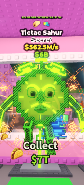 RADIOACTIVE TicTac Sahur 💵 562.5M/s 💵 Taco + Glitched Traits ⭐ YOU GET THE ONE IN PICTURE ✅ 500+ Orders ✅ TOP SELLER ✅ GamerTagz