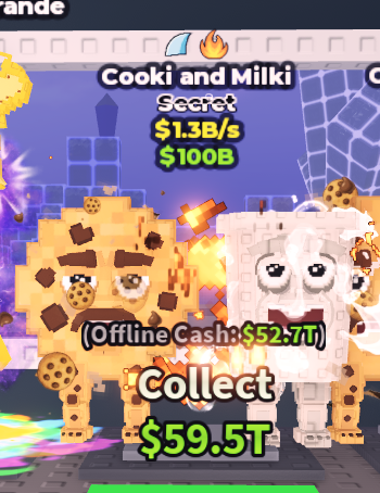 🍔NO TACO🍔 Cooki And Milki 💵 1.3B/s 💵 Fire + Shark Fin Traits ⭐ YOU GET THE ONE IN PICTURE ✅ 500+ Orders ✅ TOP SELLER ✅ GamerTagz
