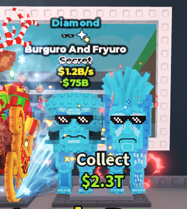 🍔NO TACO🍔 DIAMOND Burguro And Fryuro 💵 1.2B/s 💵 Aura Shades + Comet Traits ⭐ YOU GET THE ONE IN PICTURE ✅ 500+ Orders ✅ TOP SELLER ✅ GamerTagz