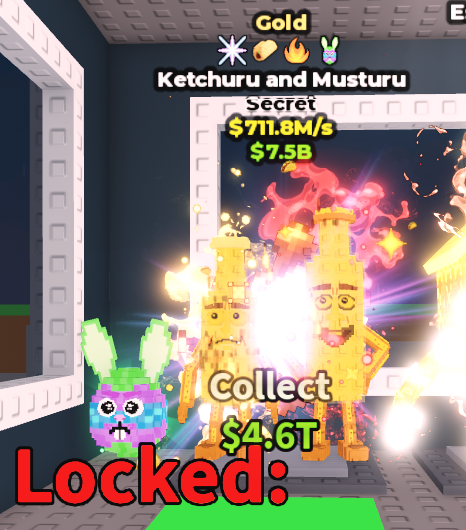 GOLD Ketchuru and Musturu 💵 711.8M/s 💵 Taco + Fire + Blue Egg + Disco Traits ⭐ YOU GET THE ONE IN PICTURE ✅ 500+ Orders ✅ TOP SELLER ✅ GamerTagz