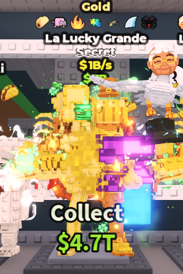 GOLD La Lucky Grande 💵 1B/s 💵 Taco + Nyan + Fire + Glitched + Explosive + Shark Fin + Spider Traits ⭐ YOU GET THE ONE IN PICTURE ✅ 500+ Orders ✅ TOP SELLER ✅ GamerTagz