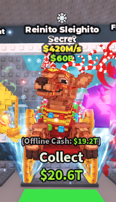🍔NO TACO🍔 Reinito Sleighito 💵 420M/s 💵 Snowy Trait ⭐ YOU GET THE ONE IN PICTURE ✅ 500+ Orders ✅ TOP SELLER ✅ GamerTagz