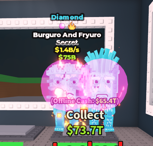 🍔NO TACO🍔 DIAMOND Burguro And Fryuro 💵 1.4B/s 💵 Bubblegum + Fire Traits ⭐ YOU GET THE ONE IN PICTURE ✅ 500+ Orders ✅ TOP SELLER ✅ GamerTagz