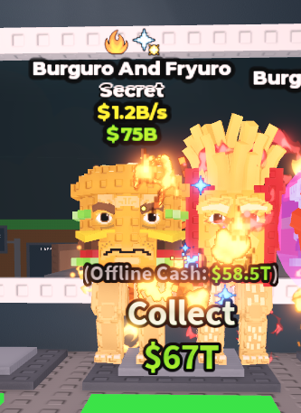 🍔NO TACO🍔 Burguro And Fryuro 💵 1.2B/s 💵 Fire + Comet-struck Traits ⭐ YOU GET THE ONE IN PICTURE ✅ 500+ Orders ✅ TOP SELLER ✅ GamerTagz