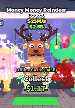 🍔NO TACO🍔 Money Money Reindeer 💵 25M/s 💵 YOU GET THE ONE IN PICTURE ✅ 500+ Orders ✅ TOP SELLER ✅ GamerTagz