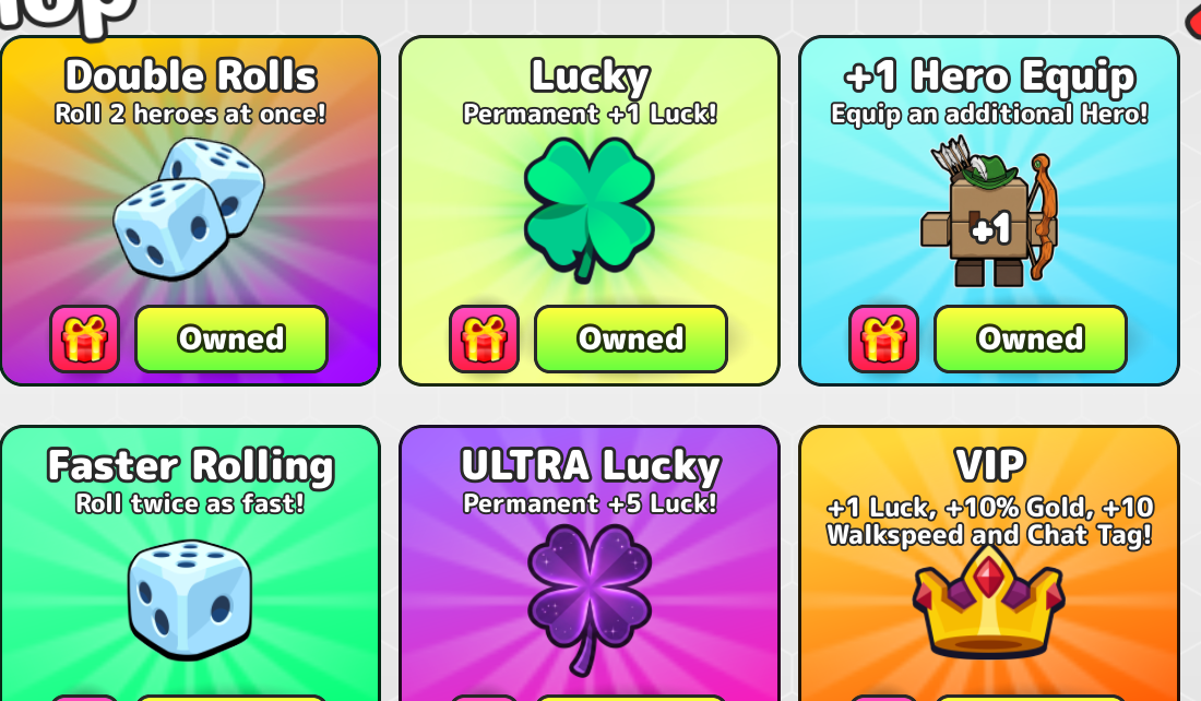 Full All Gamepass | RNG HEROES