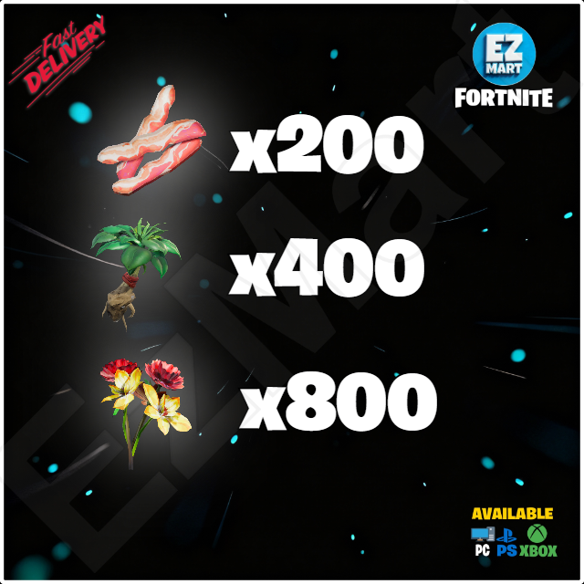 Healing Pad Tier Kit | 200x Bacon & 400x Fibrous Herbs + 800x Flower Petals | All Platforms | Fast Delivery