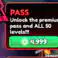 Battle Pass - Premium Pass + All 50 Levels【4999R】