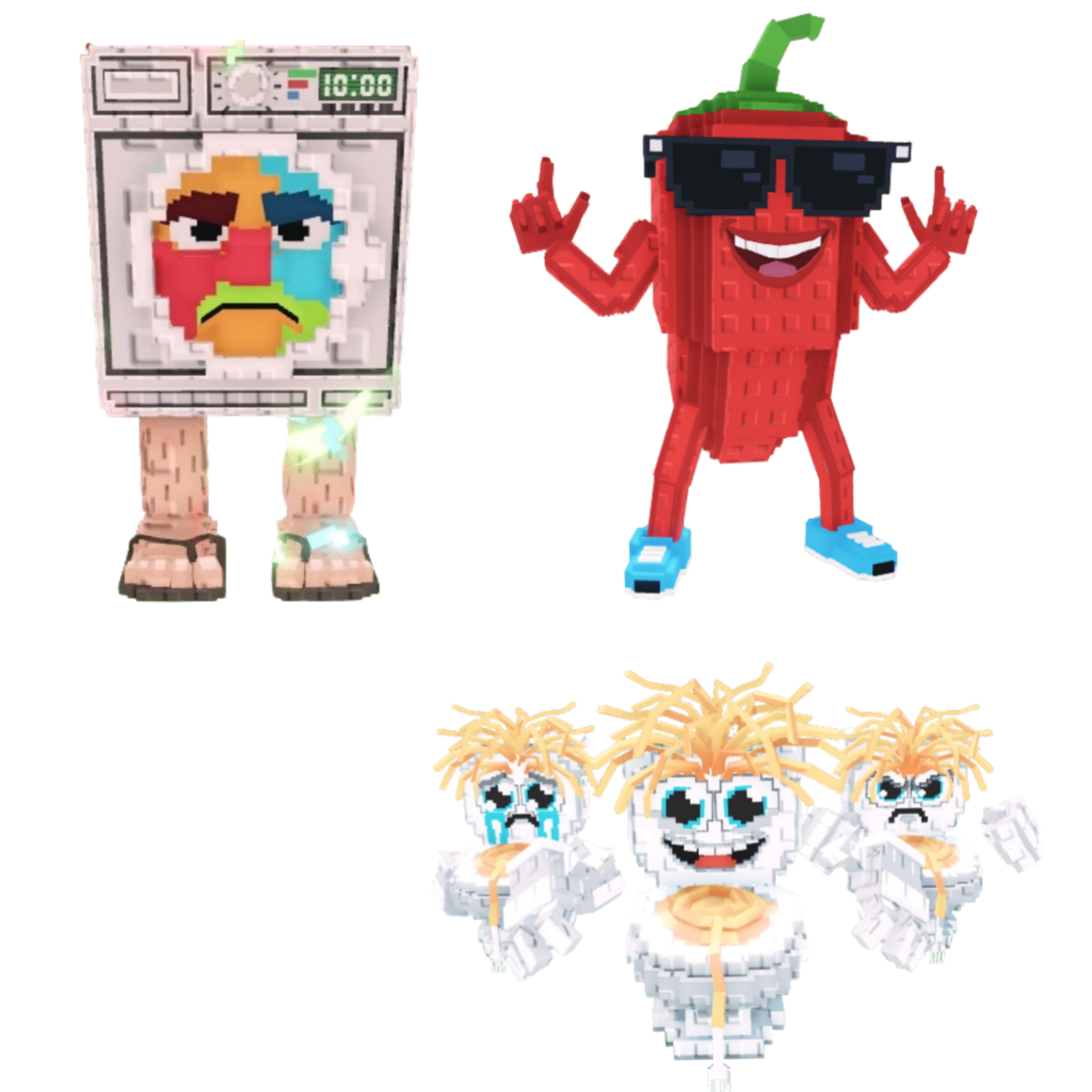 [BUNDLE] - 🥼 1x Lavadorito Spinito 🥼 1x Chillin Chil 🥼 1x Los Spaghettis