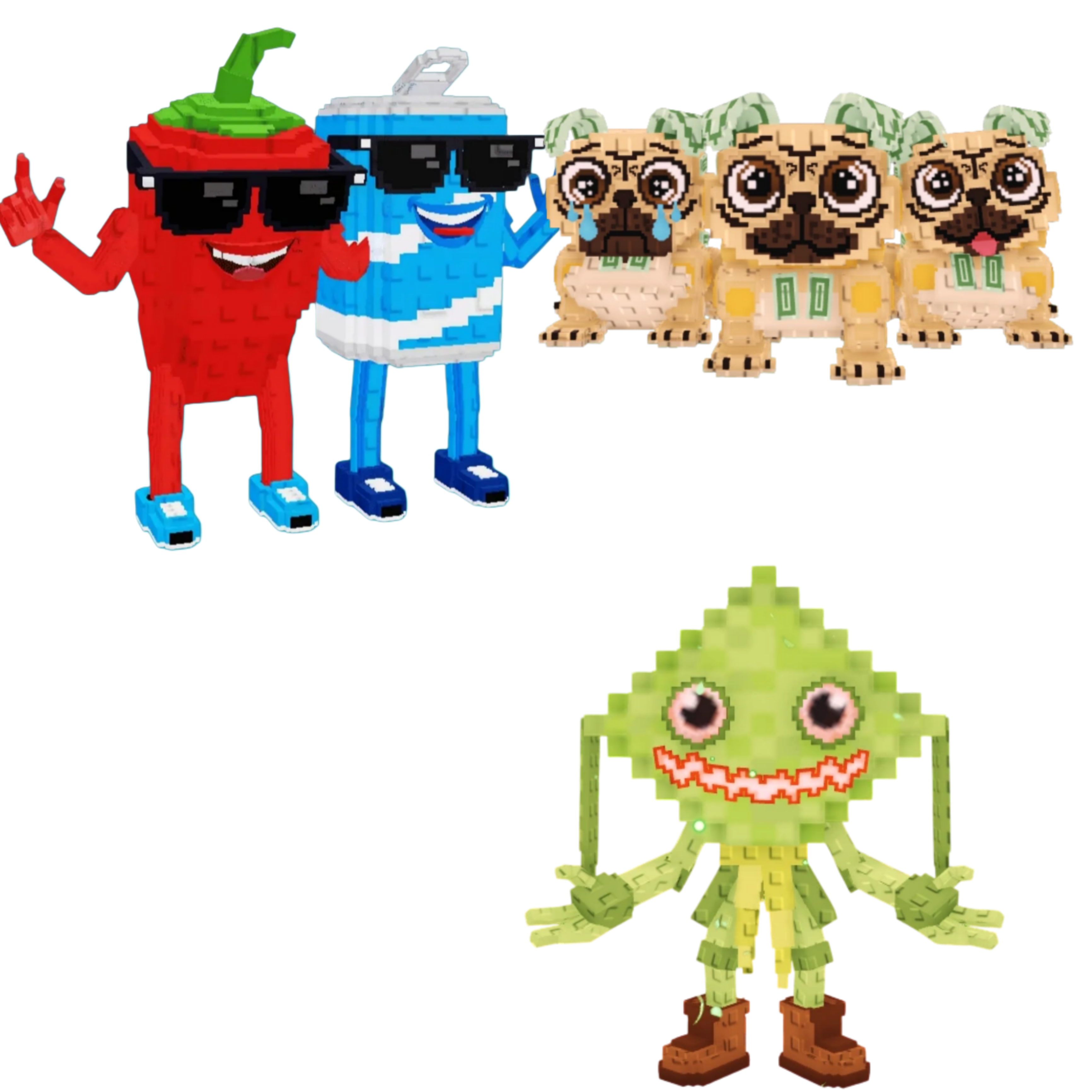 [BUNDLE] - 💀 1x Swaggy Bros 💀 1x Ketupat Kepat 💀 1x Los Puggies