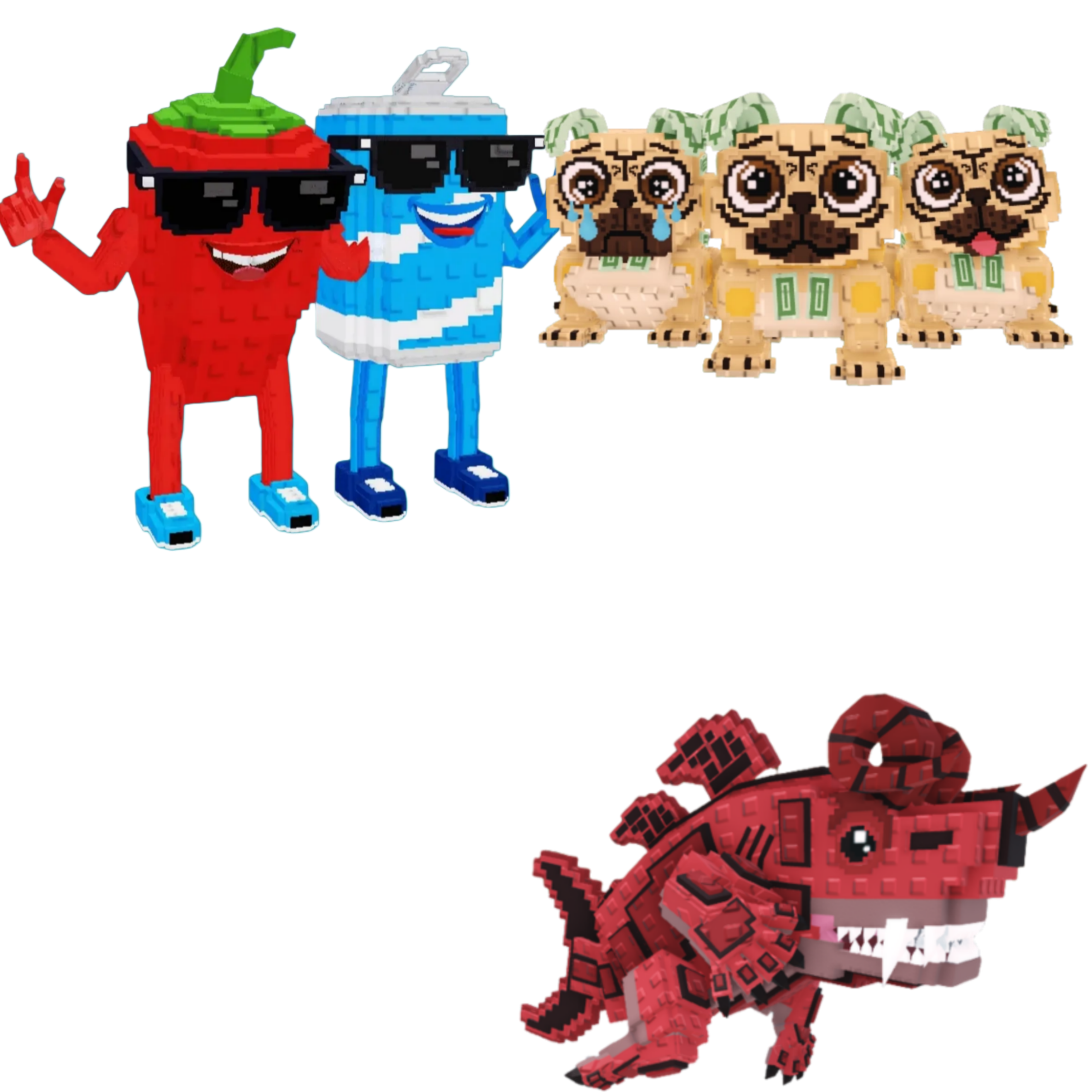 [BUNDLE] - 👻 1x Swaggy Bros 👻 1x Eviledon 👻 1x Los Puggies