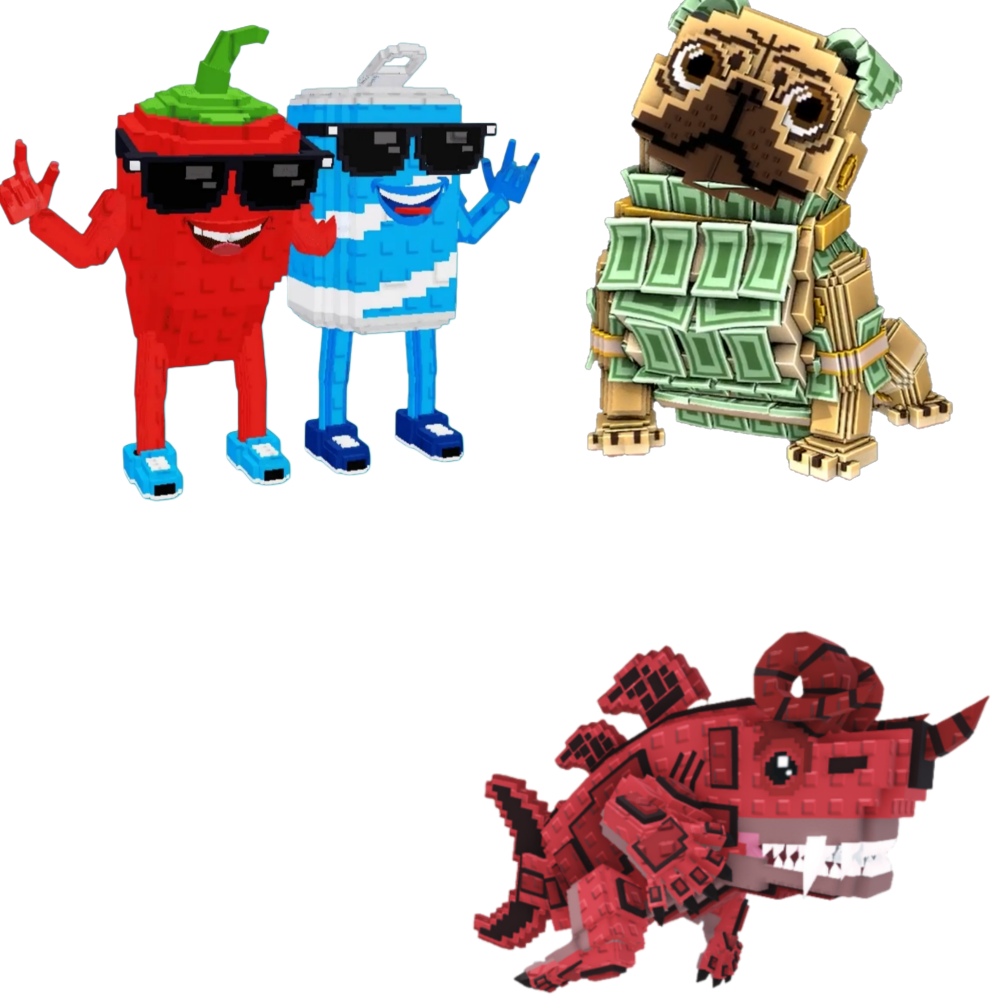 [BUNDLE] - 😸 1x Swaggy Bros 😸 1x Eviledon 😸 1x Money Money Puggy