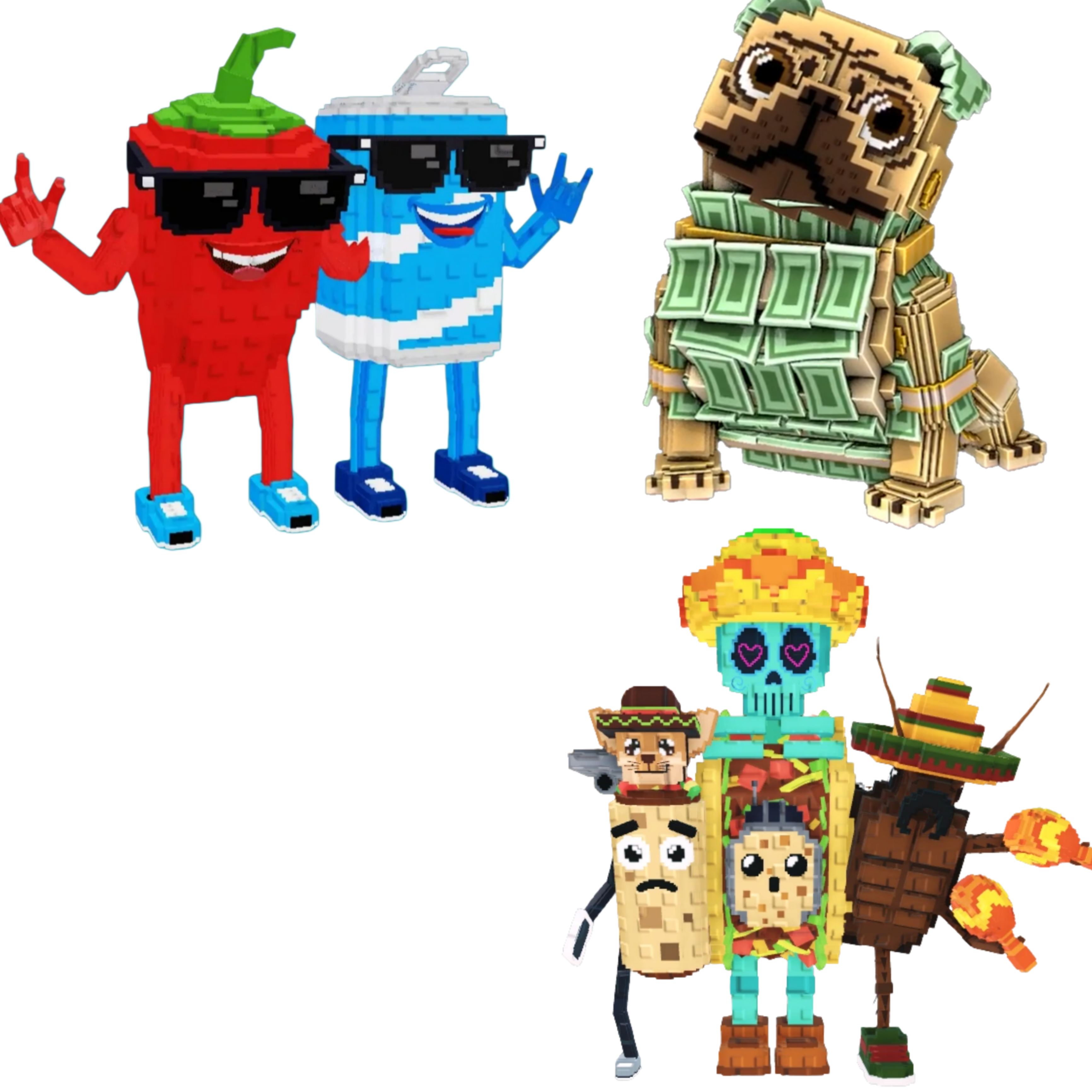 [BUNDLE] - 😻 1x Swaggy Bros 😻 1x La Taco Combinasion 😻 1x Money Money Puggy
