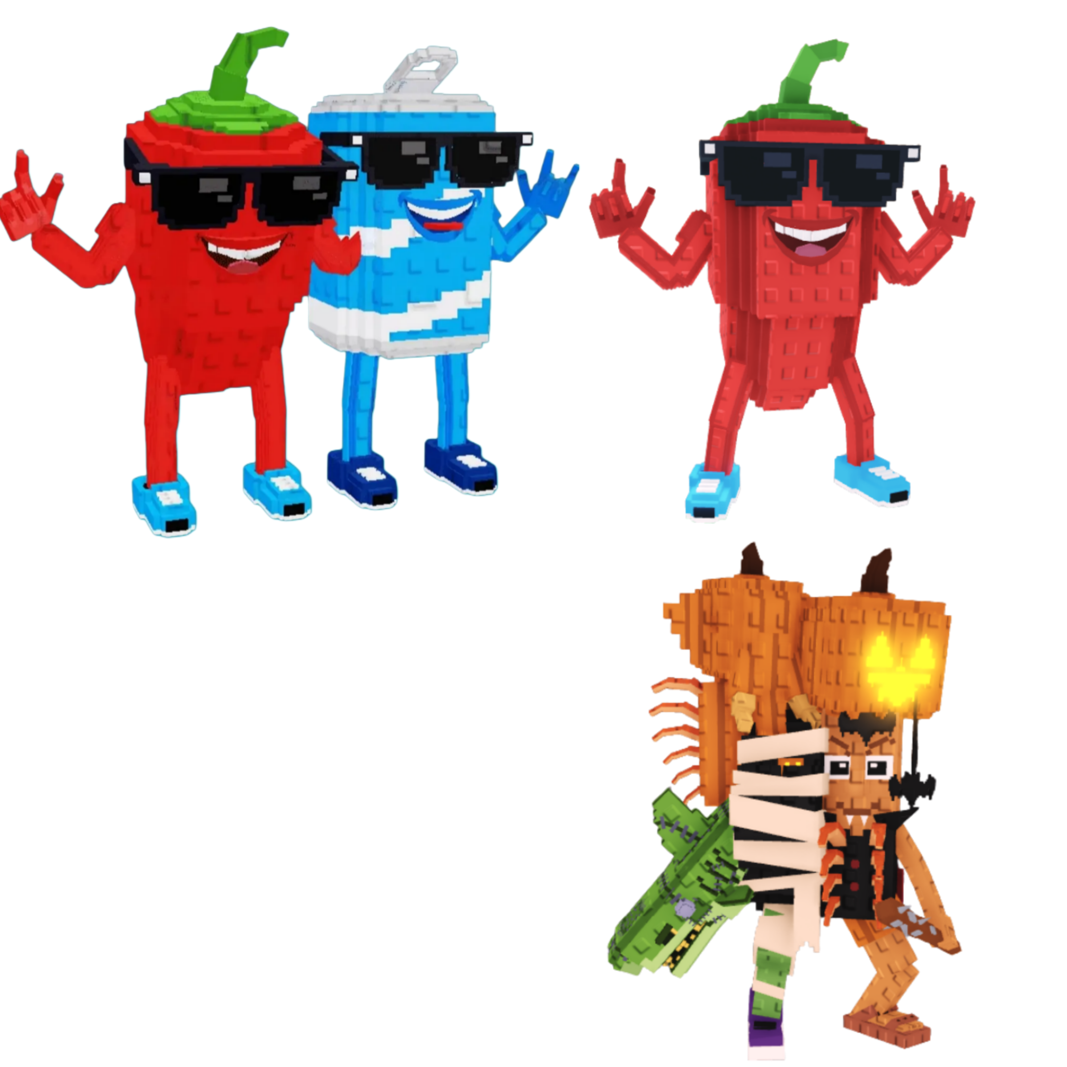 [BUNDLE] - 🙈 1x Swaggy Bros 🙈 1x Chillin Chili 🙈 1x La Spooky Grande