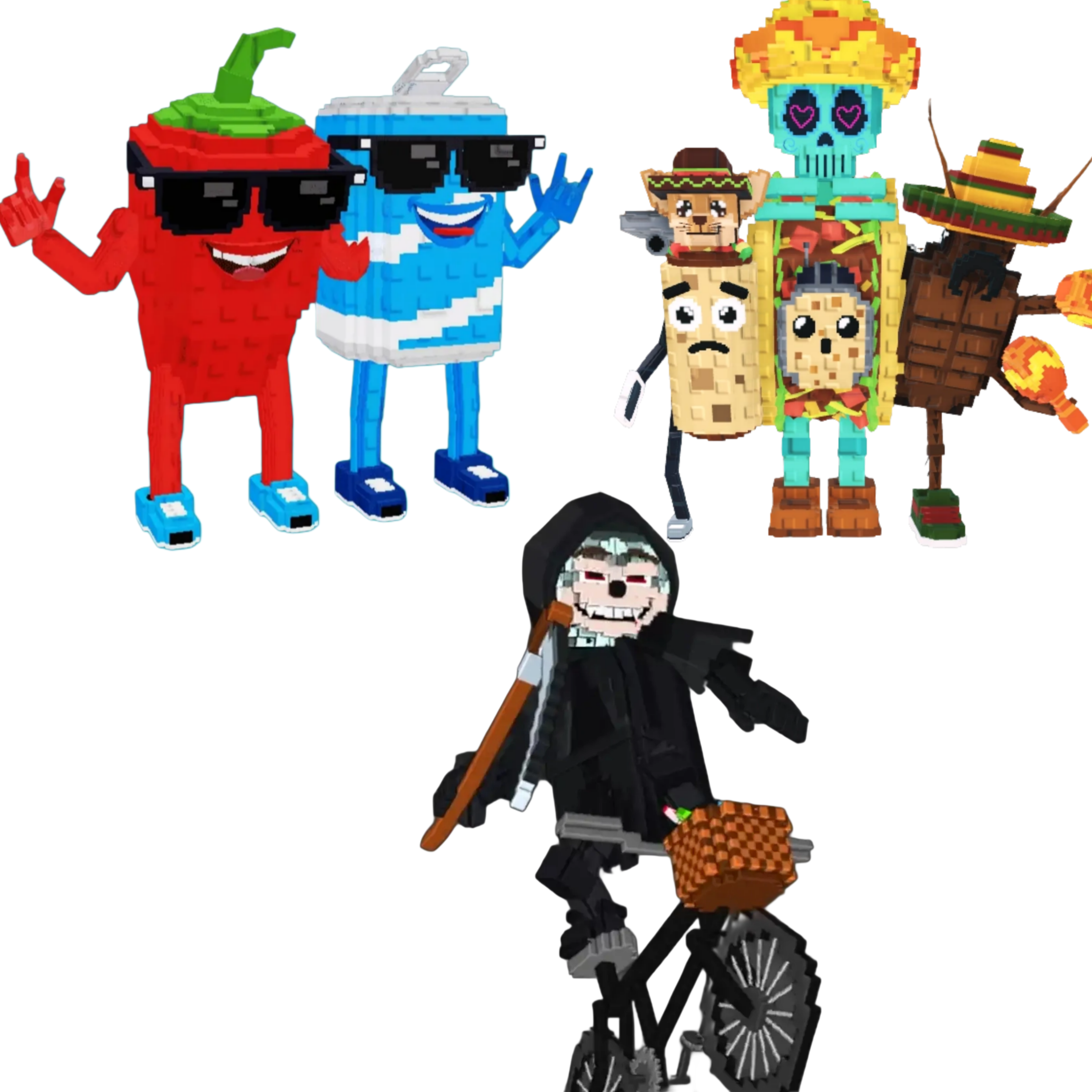 [BUNDLE] - 🙉 1x Swaggy Bros 🙉 1x La Taco Combinasion 🙉 1x Mieteteira Bicicleteira