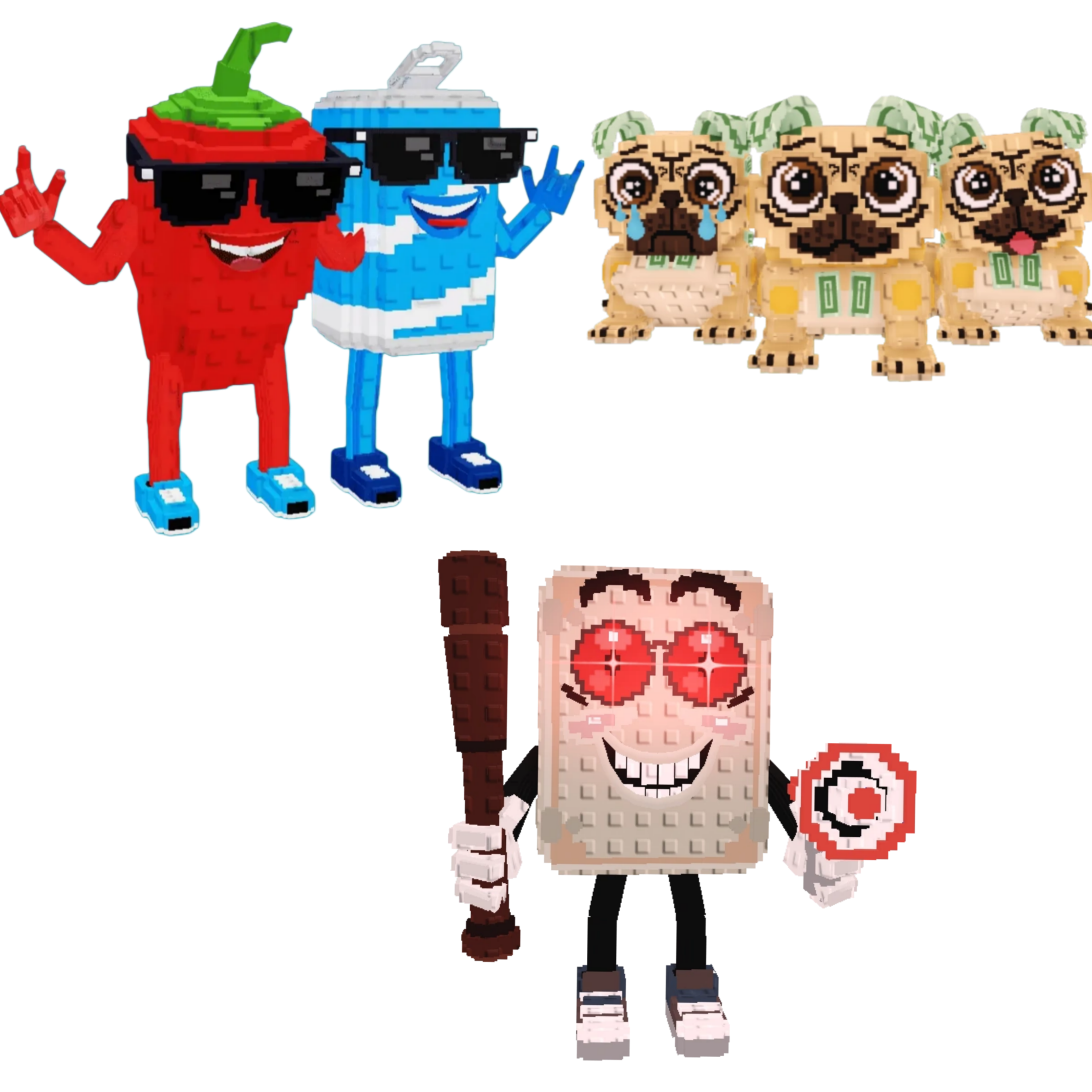 [BUNDLE] - 🦒 1x Swaggy Bros 🦒 1x Tang Tang Keletang 🦒 1x Los Puggies