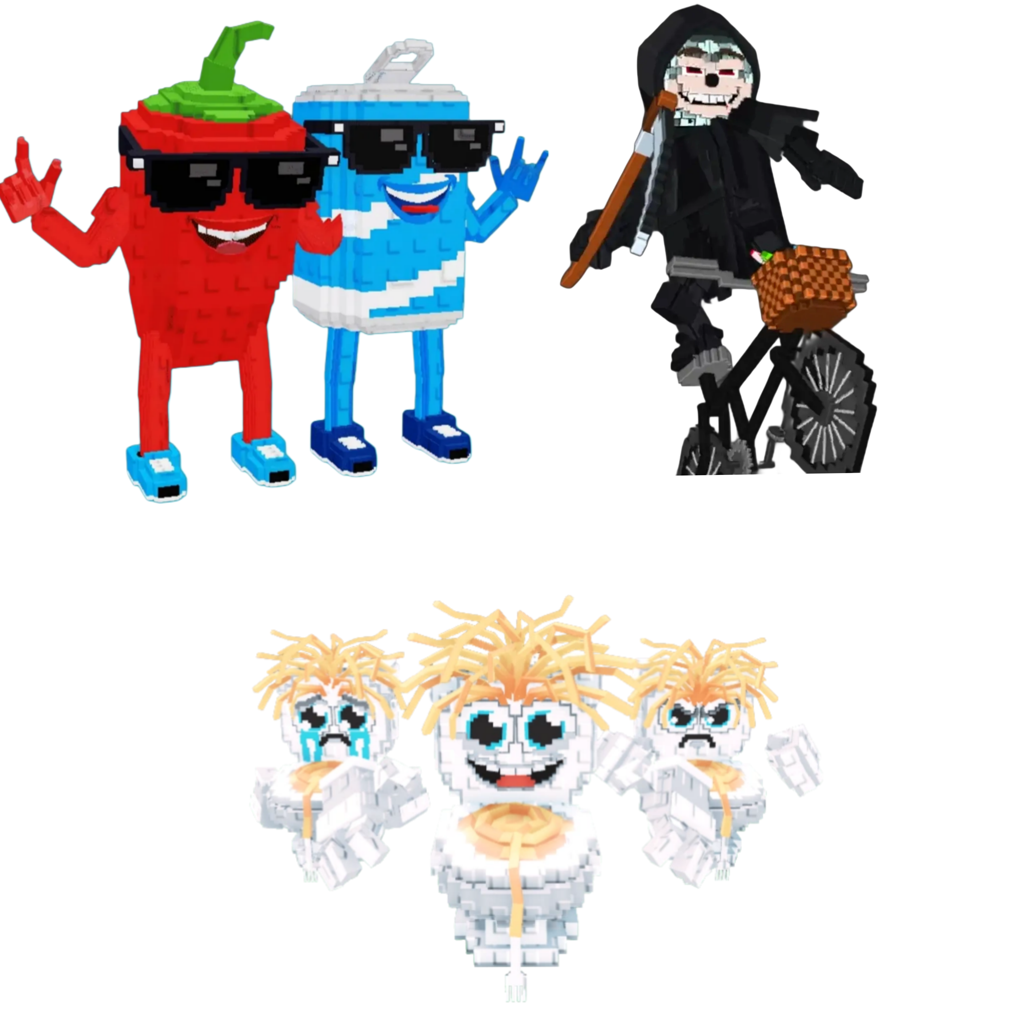 [BUNDLE] - 🦇 1x Swaggy Bros 🦇 1x Los Spaghettis 🦇 1x Mieteteira Bicicleteira