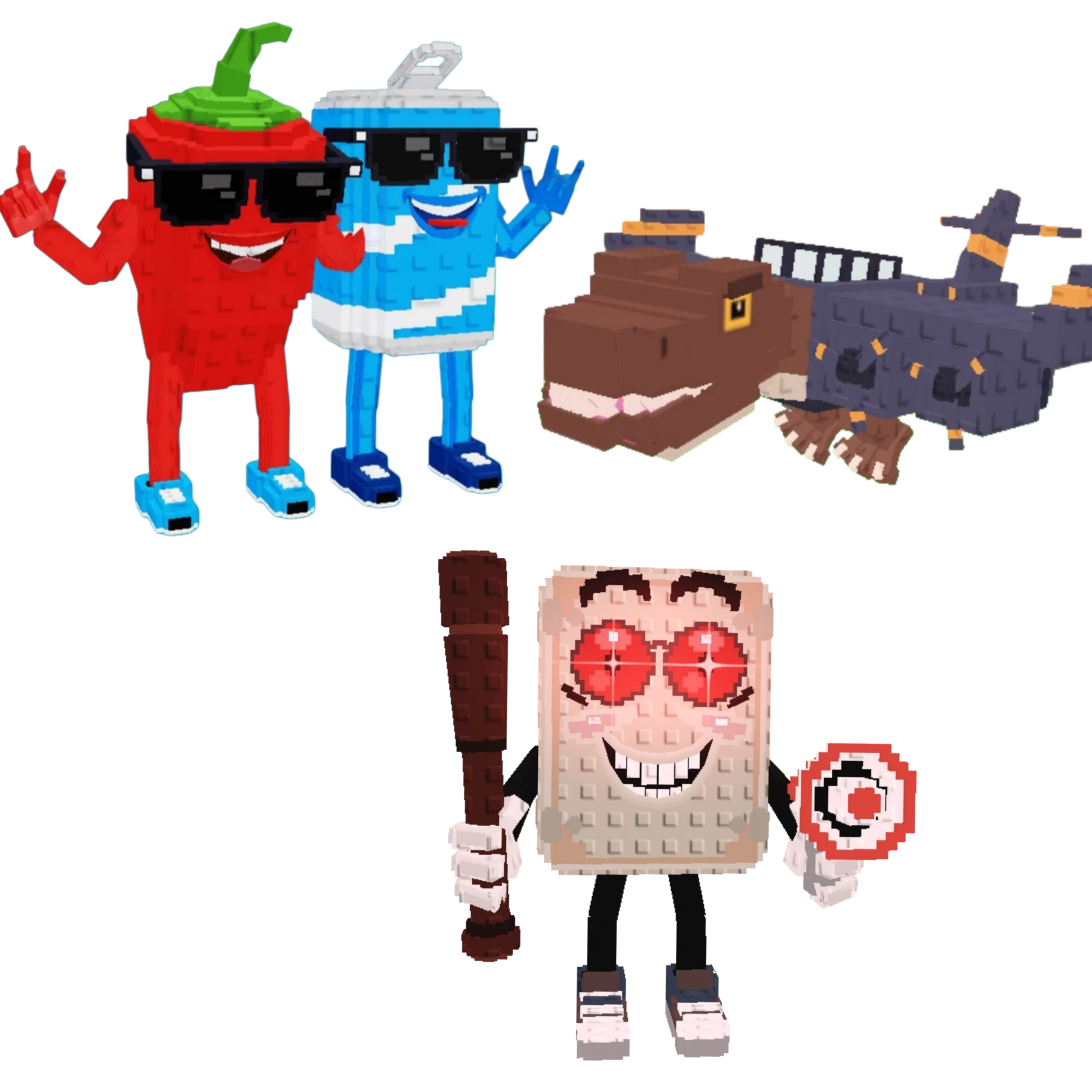 [BUNDLE] - 🐢 1x Swaggy Bros 🐢 1x Nuclearo Dinossauro 🐢 1x Tang Tang Keletang