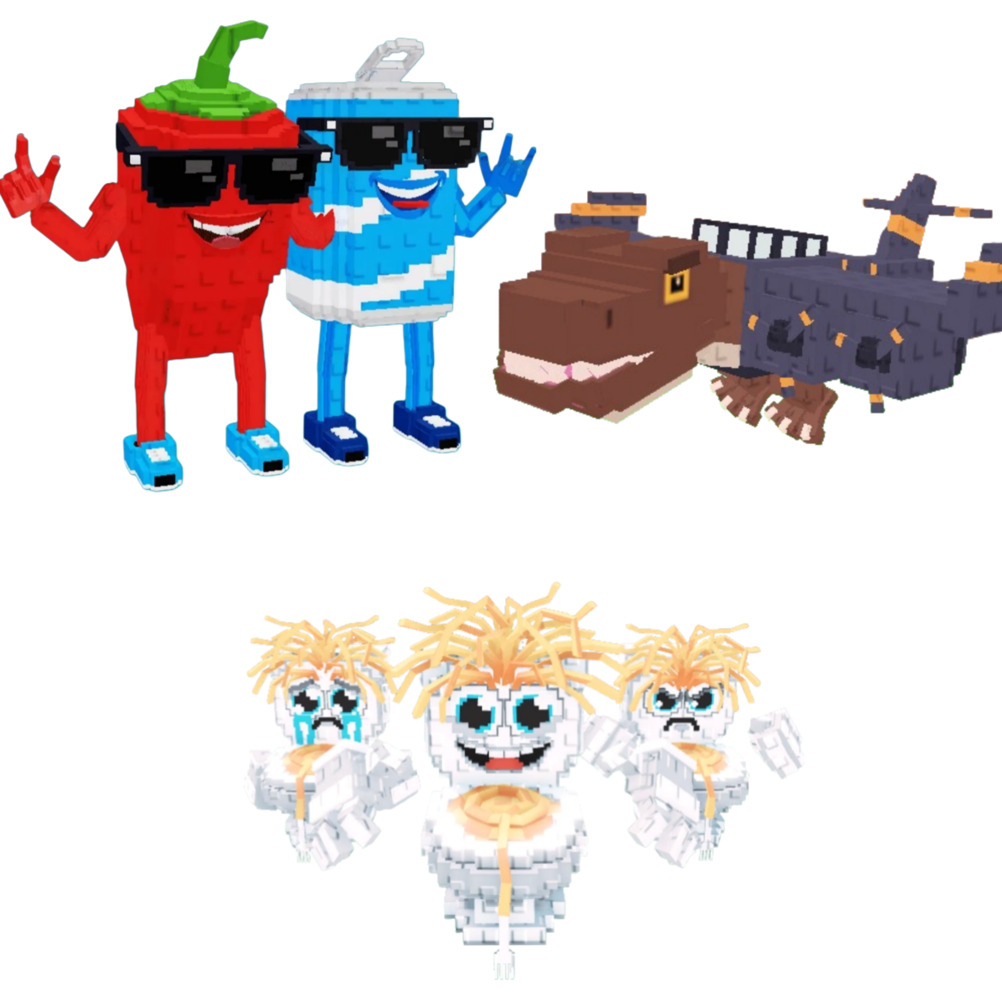 [BUNDLE] - 🐲 1x Swaggy Bros 🐲 1x Los Spaghettis 🐲 1x Nuclearo Dinossauro