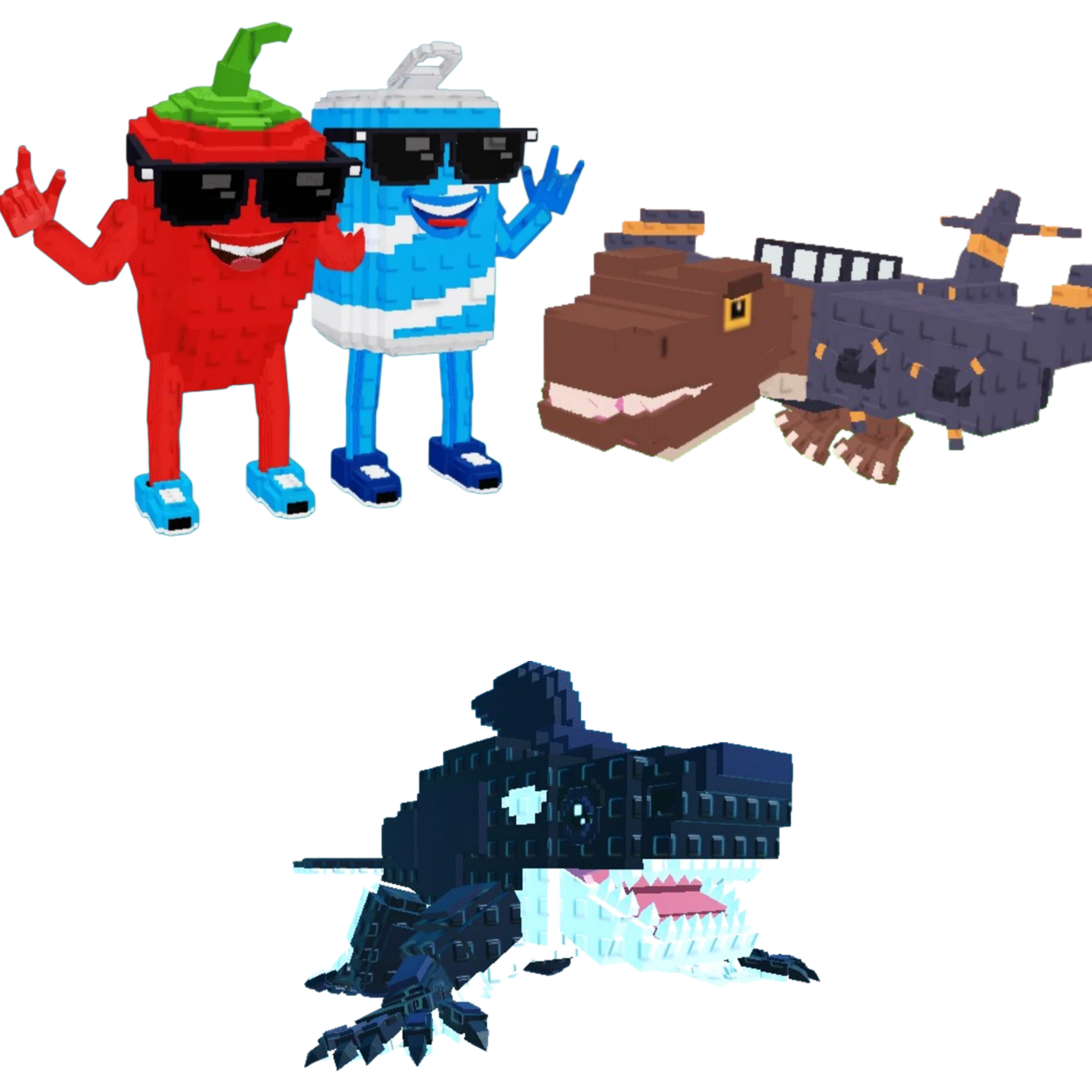 [BUNDLE] - 🐉 1x Swaggy Bros 🐉 1x Orcaledon 🐉 1x Nuclearo Dinossauro