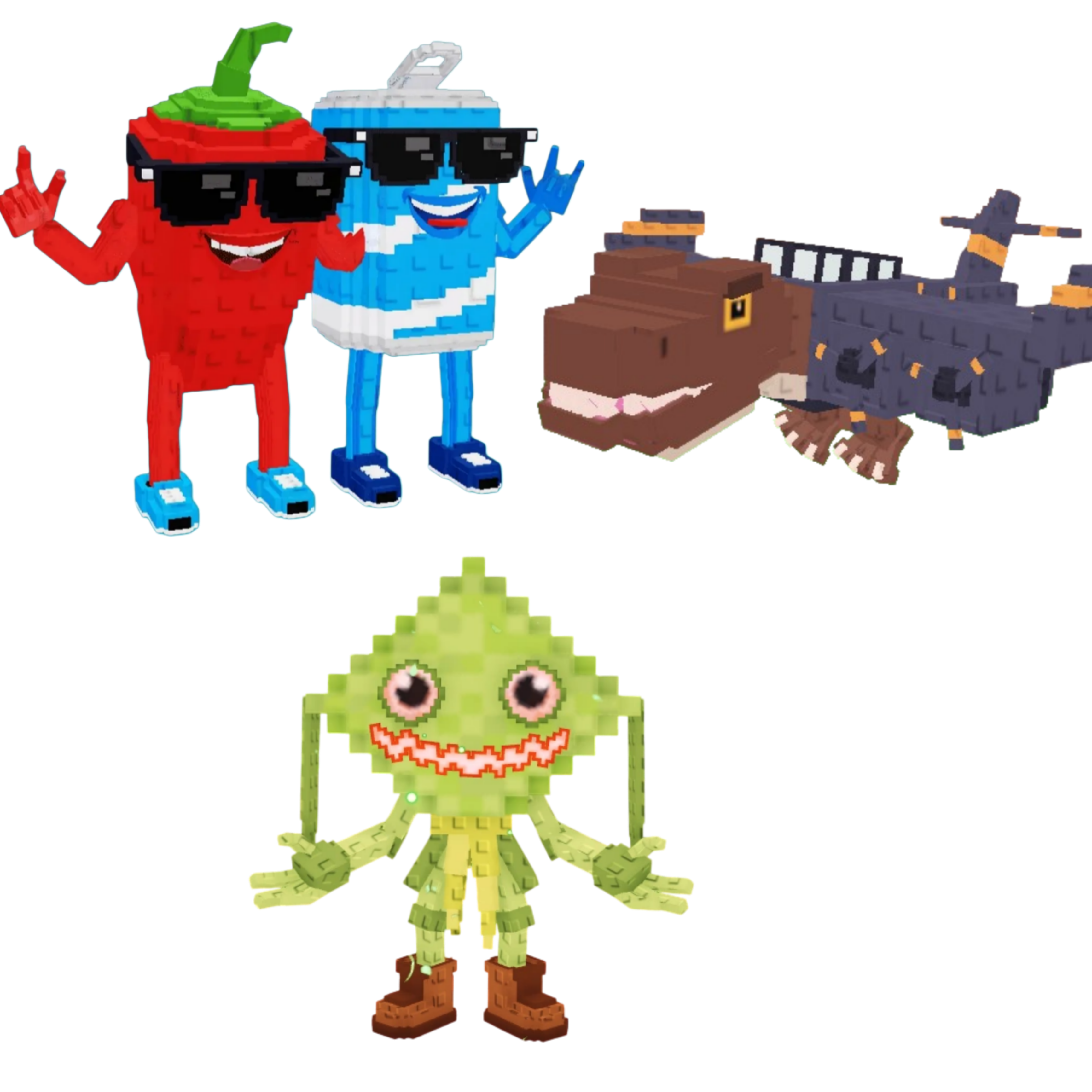 [BUNDLE] - 🦕 1x Swaggy Bros 🦕 1x Ketupat Kepat 🦕 1x Nuclearo Dinossauro