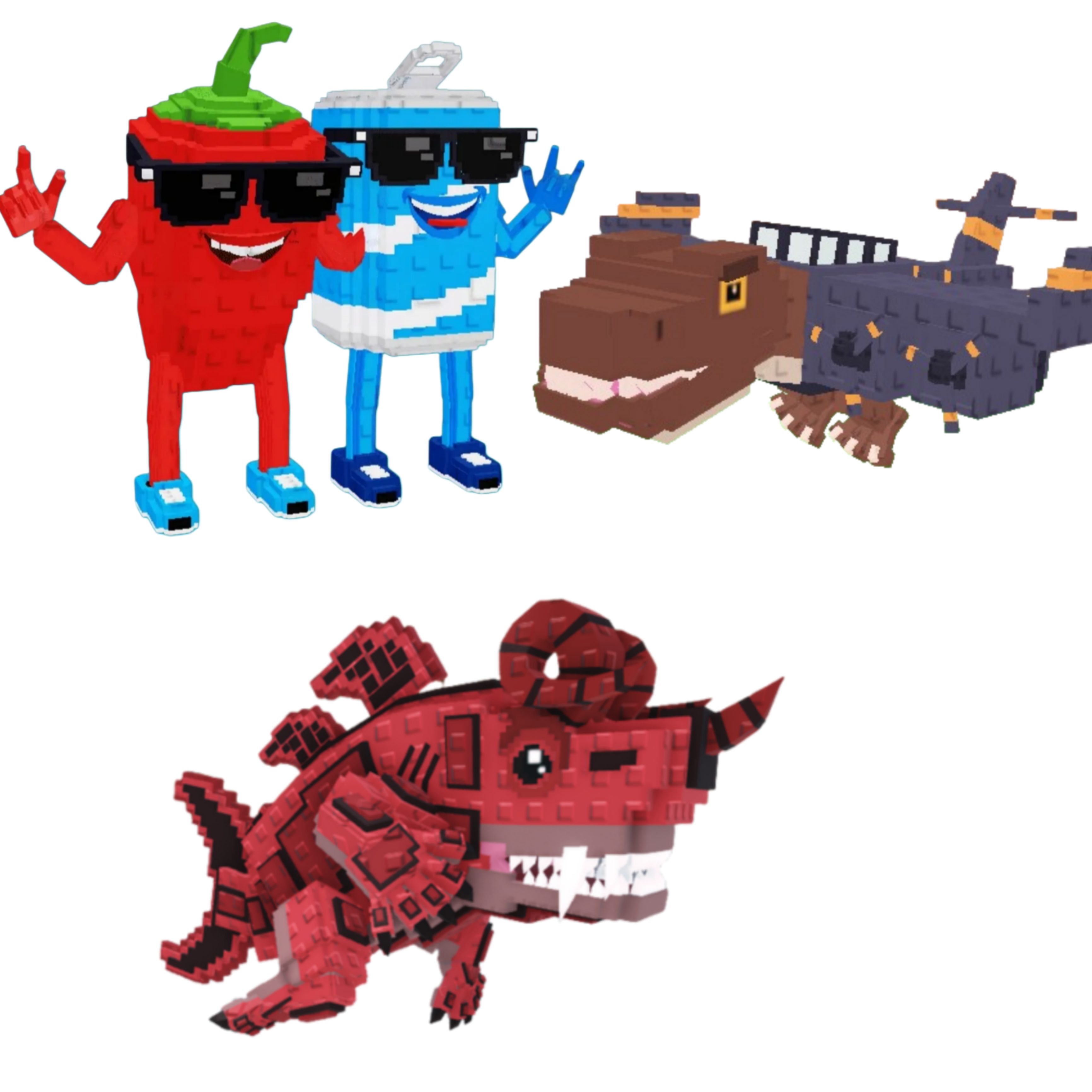 [BUNDLE] - 🦖 1x Swaggy Bros 🦖 1x Eviledon 🦖 1x Nuclearo Dinossauro