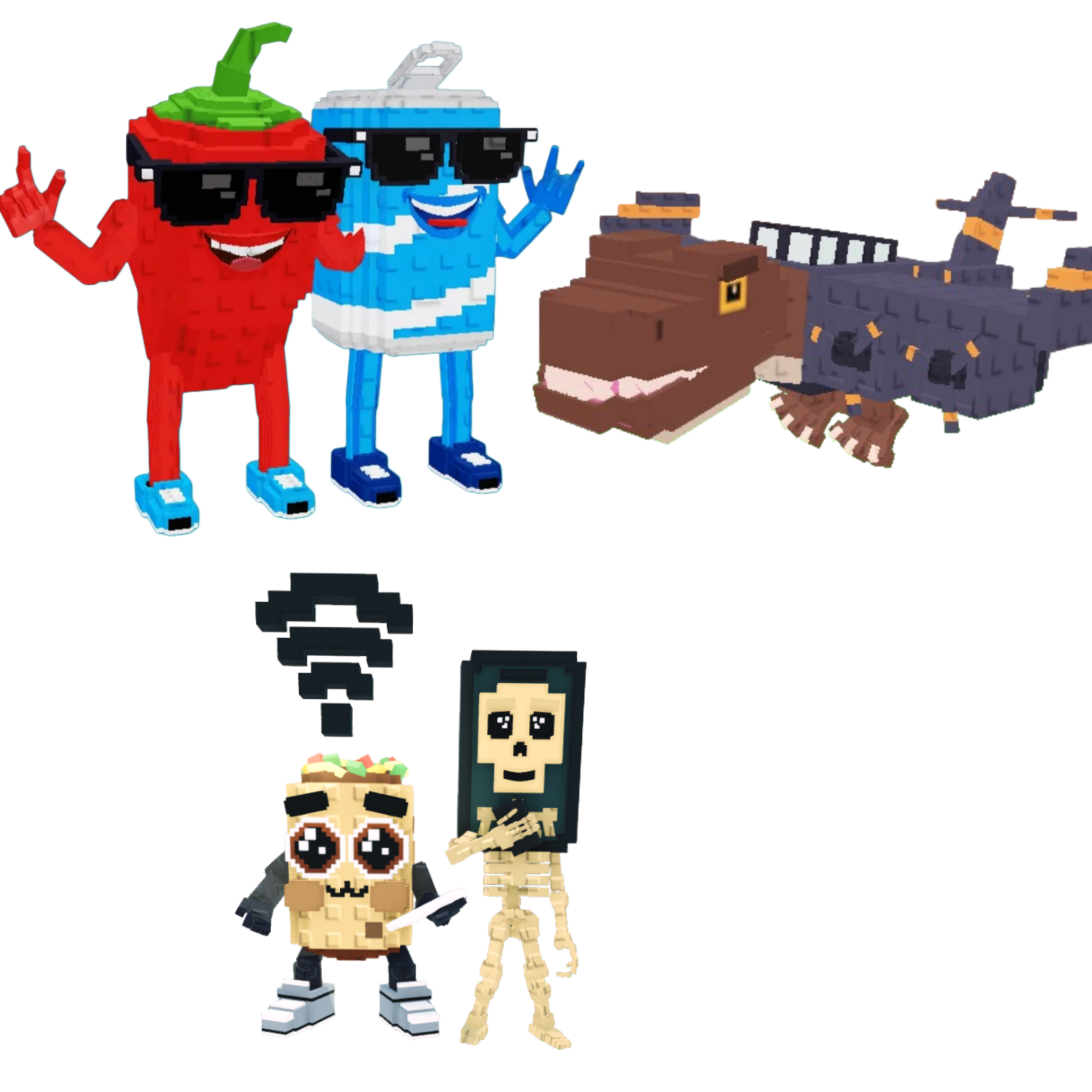 [BUNDLE] - 🐳 1x Swaggy Bros 🐳 1x Nuclearo Dinossauro 🐳 1x Los Mobilis