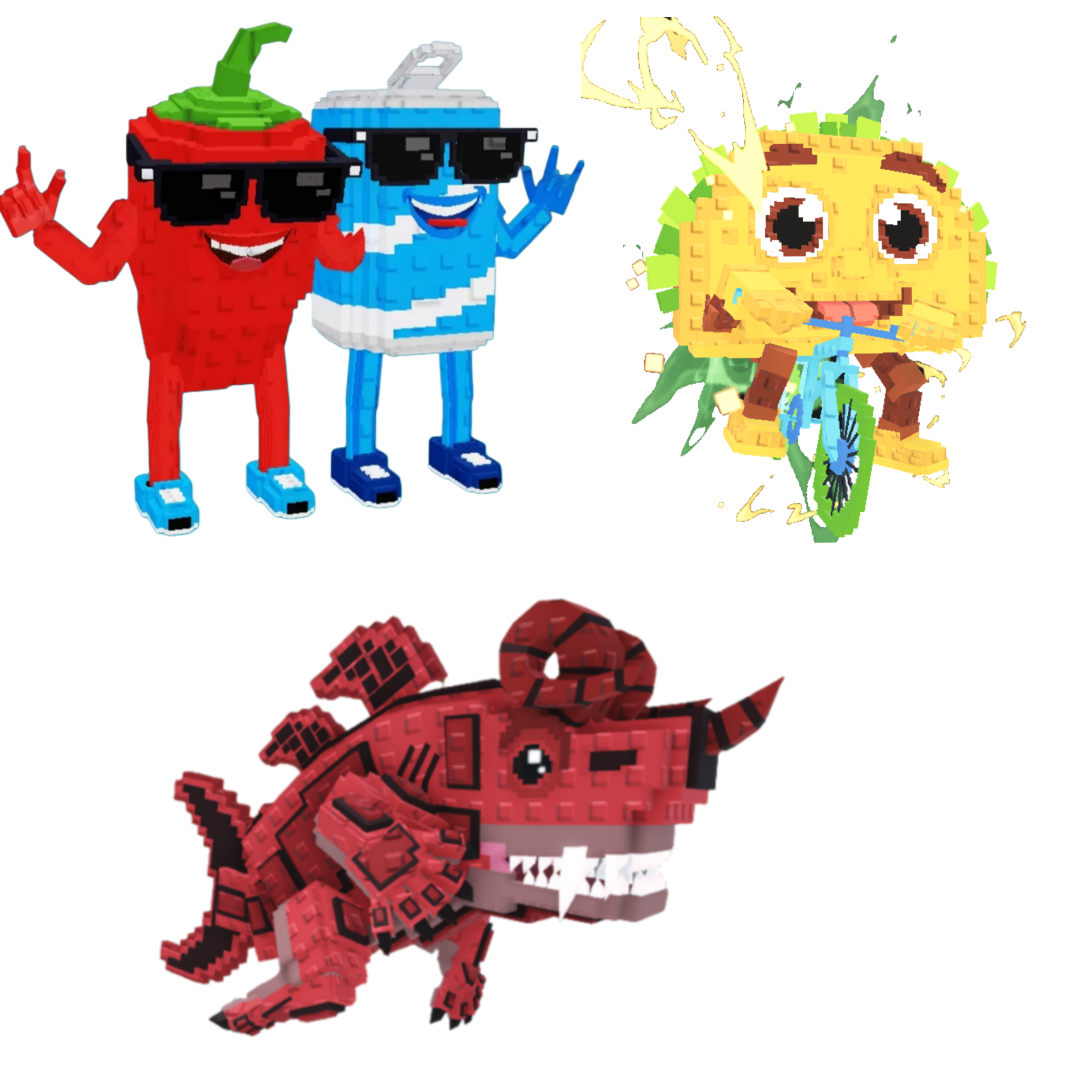 [BUNDLE] - 🐬 1x Swaggy Bros 🐬 1x Tacorita Bicicleta 🐬 1x Eviledon