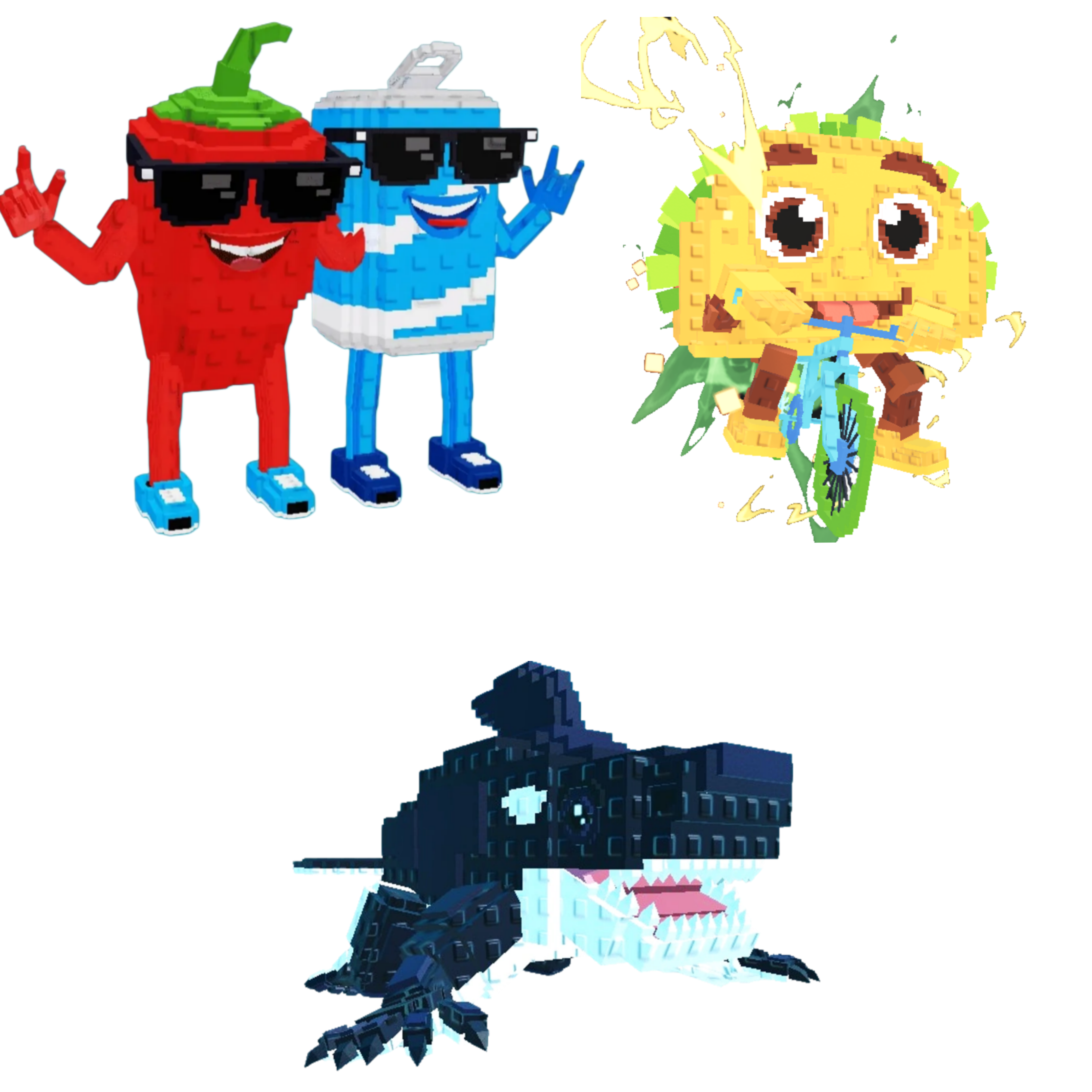 [BUNDLE] - 🐟 1x Swaggy Bros 🐟 1x Orcaledon 🐟 1x Tacorita Bicicleta