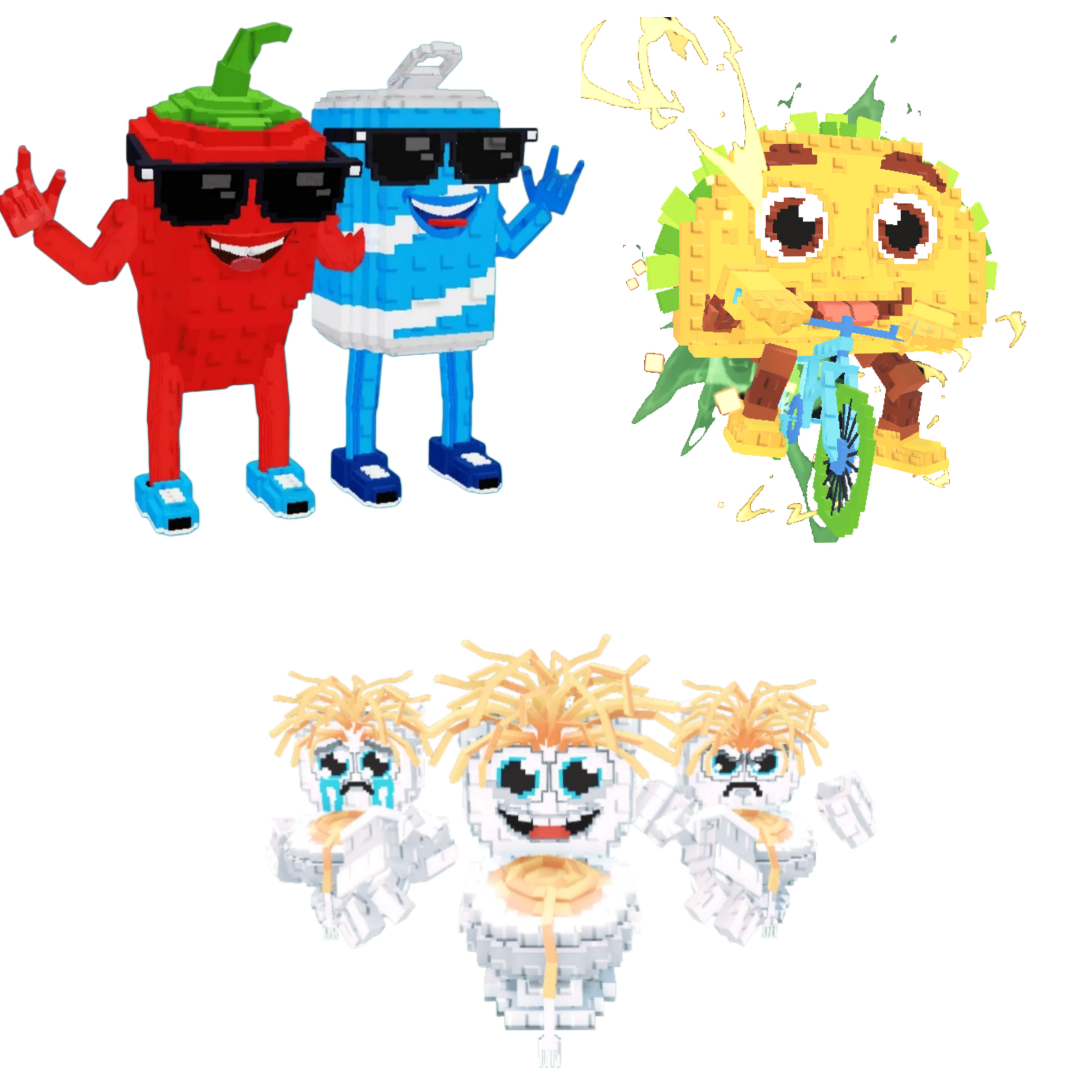 [BUNDLE] - 🐠 1x Swaggy Bros 🐠 1x Los Spaghettis 🐠 1x Tacorita Bicicleta
