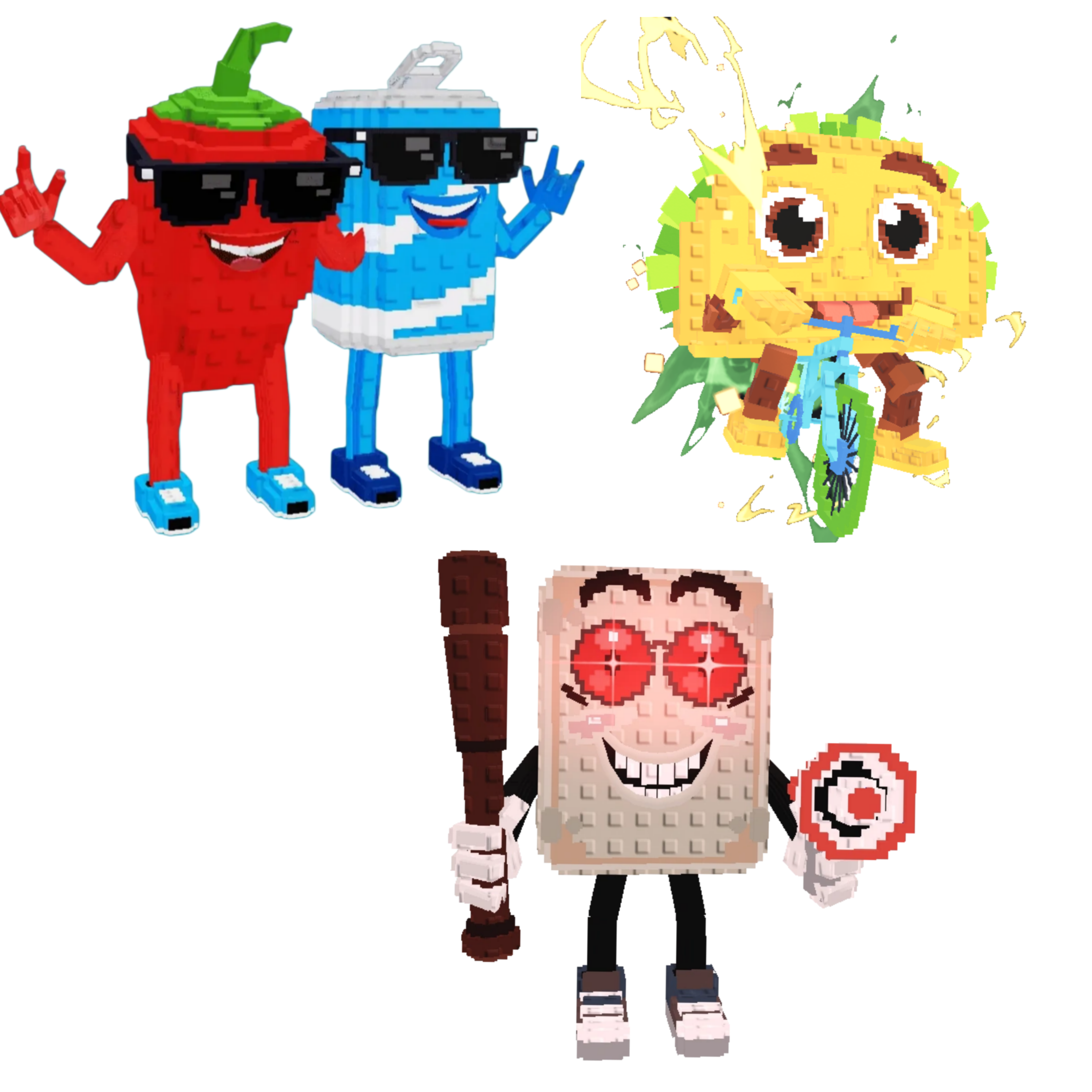 [BUNDLE] - 🐚 1x Swaggy Bros 🐚 1x Tang Tang Keletang 🐚 1x Tacorita Bicicleta