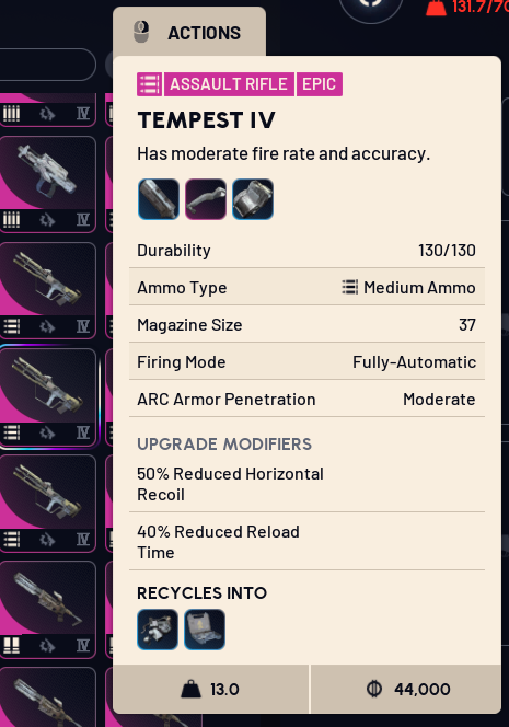 Tempest  IV 130/130 With Full attachments