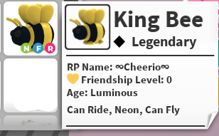 NFR KING BEE - ADOPT ME / ADOPT ME!